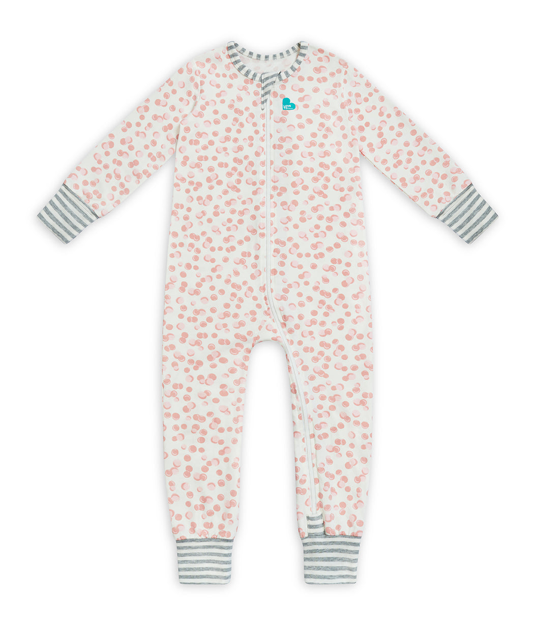 Footless Romper Cotton Rose Bubbles