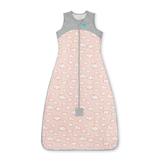 Sacco a pelo Love To Dream™ in cotone organico leggero Nuvole rosa antico