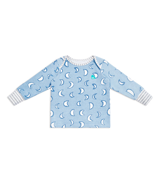 Pigiama per bambini a maniche lunghe blu scuro
