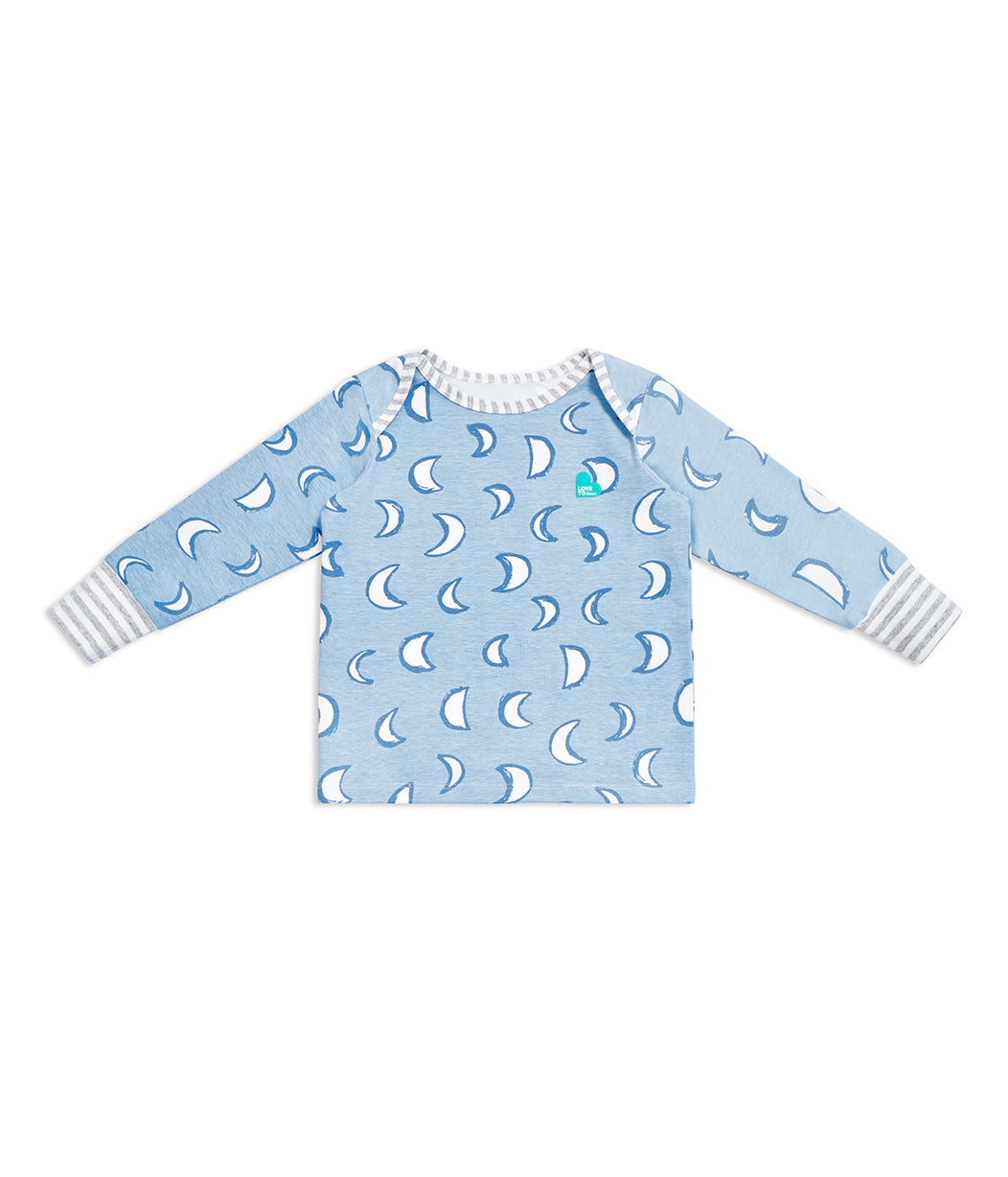 Kinder Langarm Pyjama-Set Blau Eklipse Baumwolle