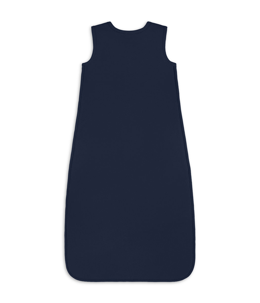 Sacco nanna senza maniche 1.5 TOG Pile di cotone Blu marino Stella scintillante ricamata
