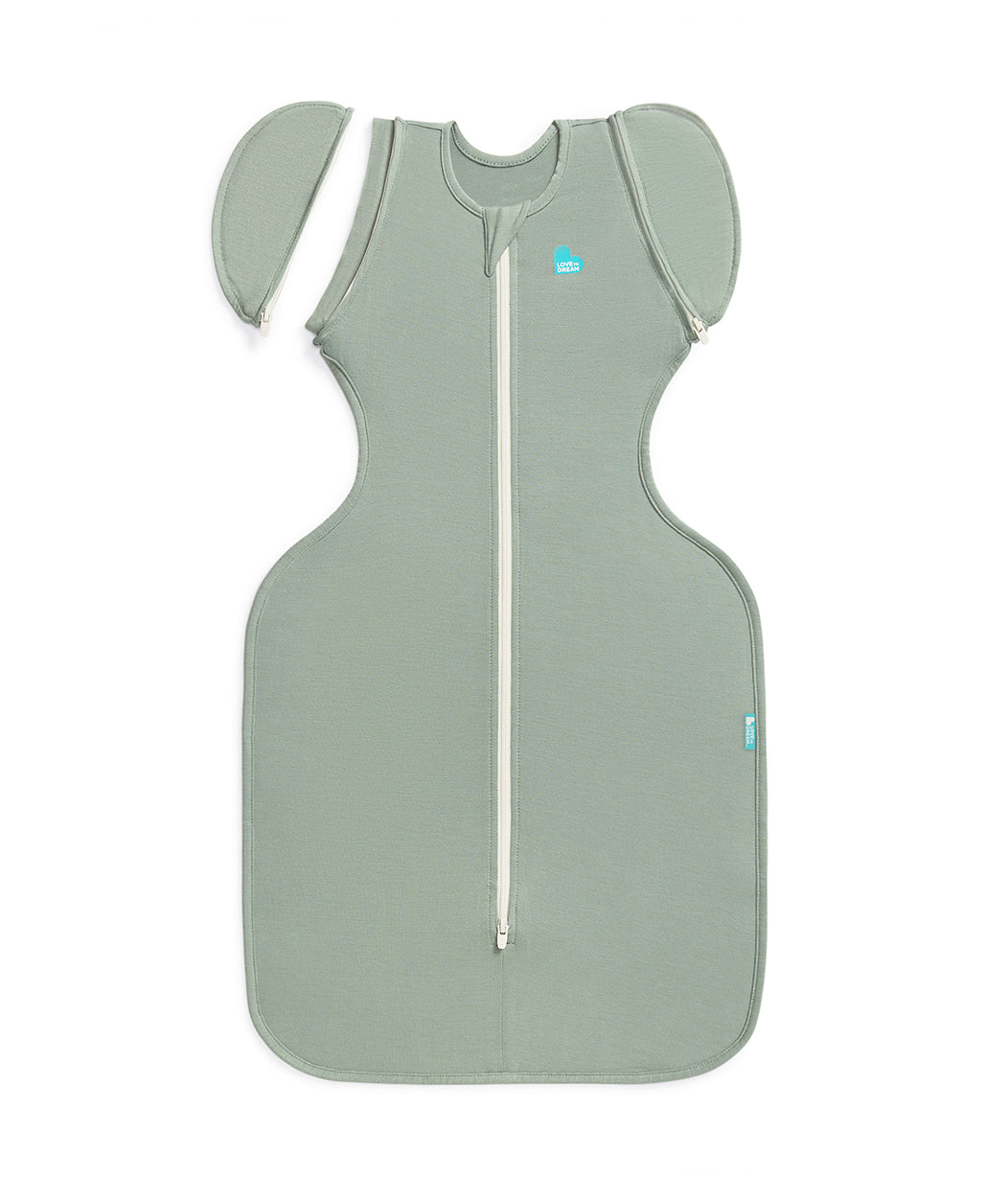 Swaddle Up™ Sacco Nanna 2-in-1 Transizione 1.0 TOG in Viscosa di Bambù Oliva Scuro