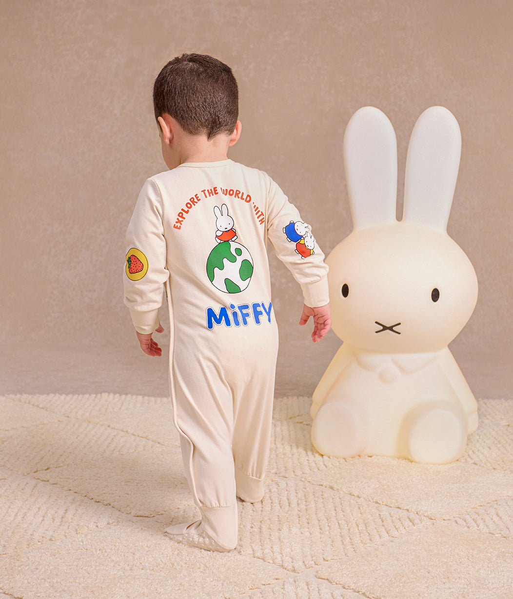 Pigiama a manica lunga 1.0 TOG in cotone motivo Miffy betulla
