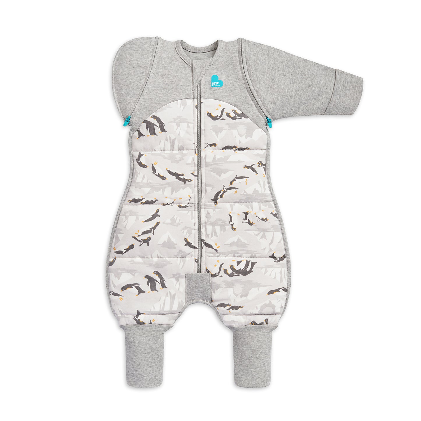 Tuta di transizione Swaddle Up™ Extra calda Penguin Parade Grey