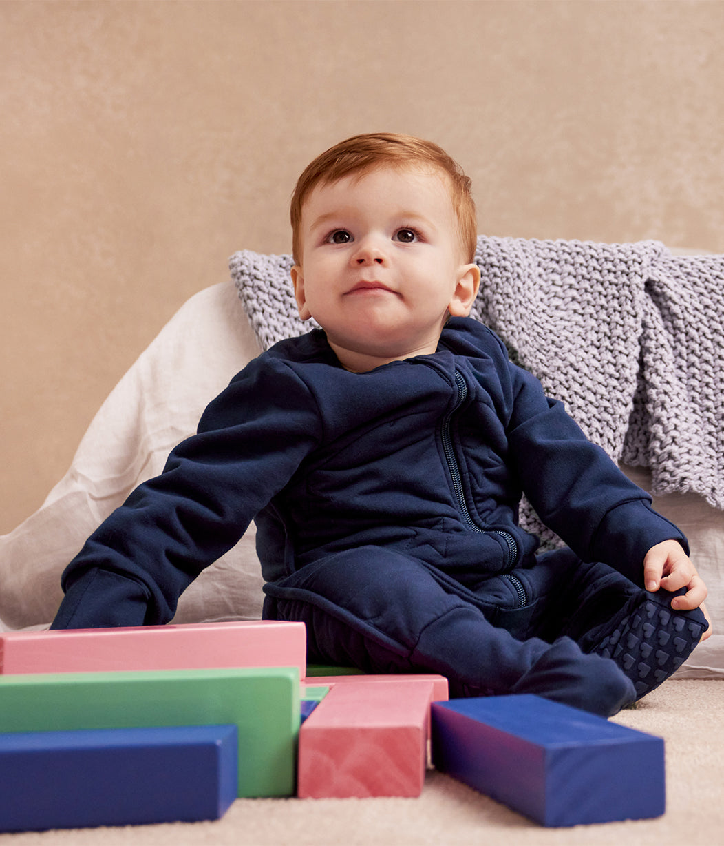 Tutina nanna maniche lunghe 3.5 TOG Cotone trapuntato Blu marino Stella trapuntata