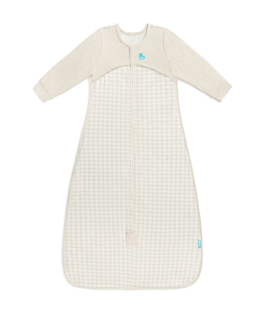 Sacco nanna a maniche lunghe 1.0 TOG Cotone Beige Pied-de-poule