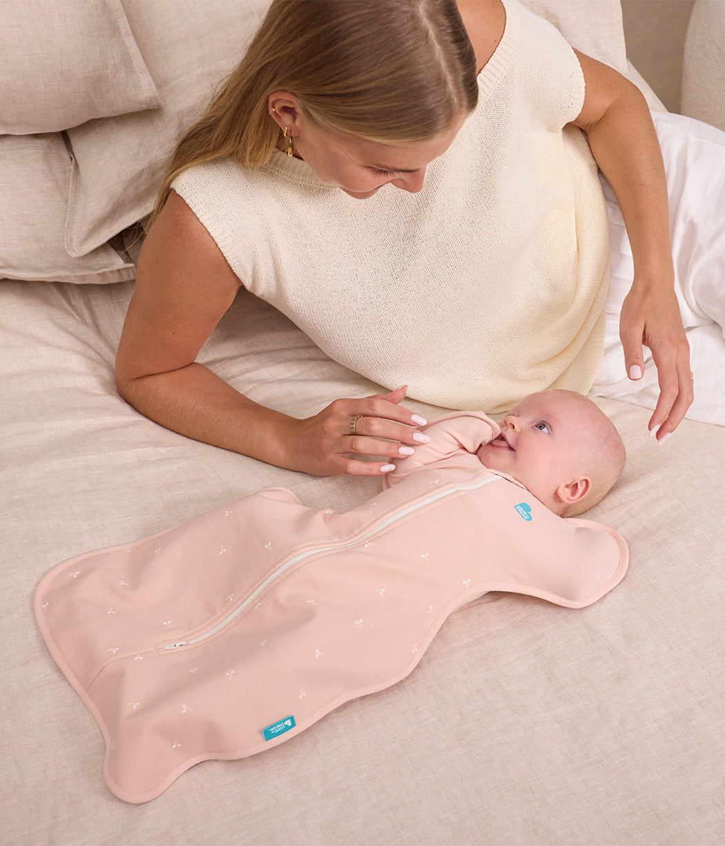 Swaddle Up™ Pucksack 1.5 TOG Baumwollfleece Zartrosa Zweige