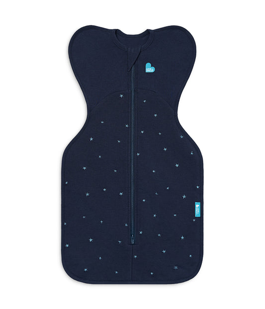 Swaddle Up™ Fascia contenitiva 1.5 TOG Pile di cotone Blu marino Stella scintillante ricamata