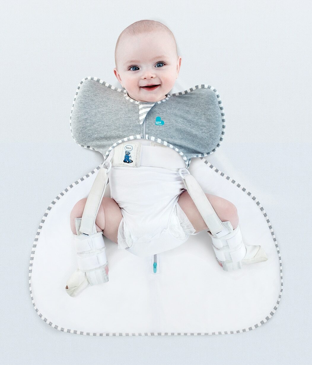 Swaddle Up™ Pucksack Hüftdysplasie 1.0 TOG Baumwolle Grau