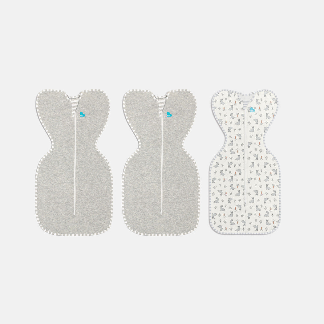 Swaddle Up™ Newborn Starter Pack Originale Grigio e Coniglietto