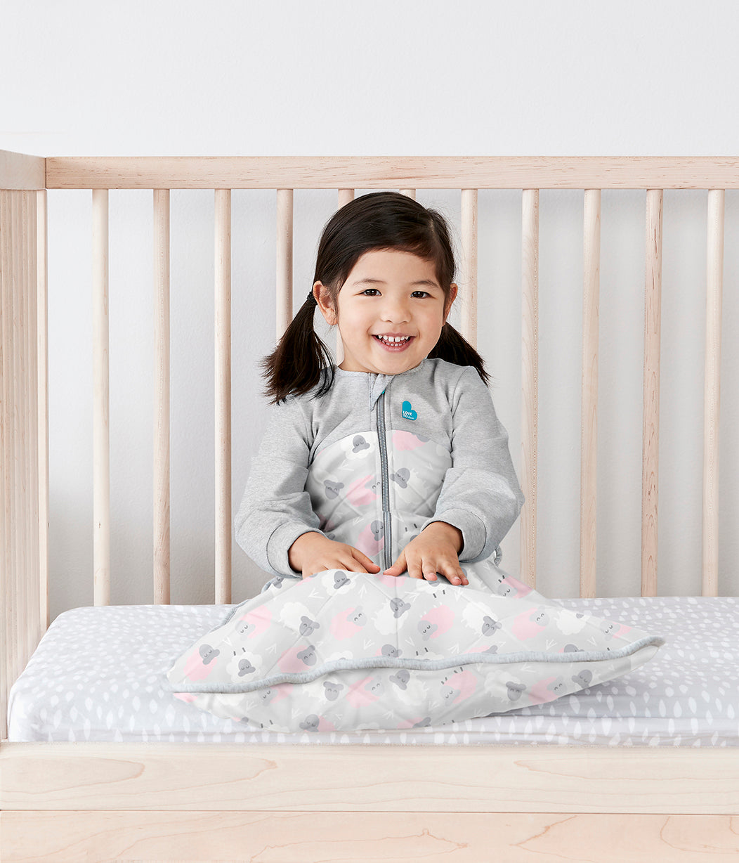 schlafsack innen baumwolle Schlafsack 2.5 TOG Bio-Baumwolle/Merino Wolle Rosa Schafe – Love to Dream EU