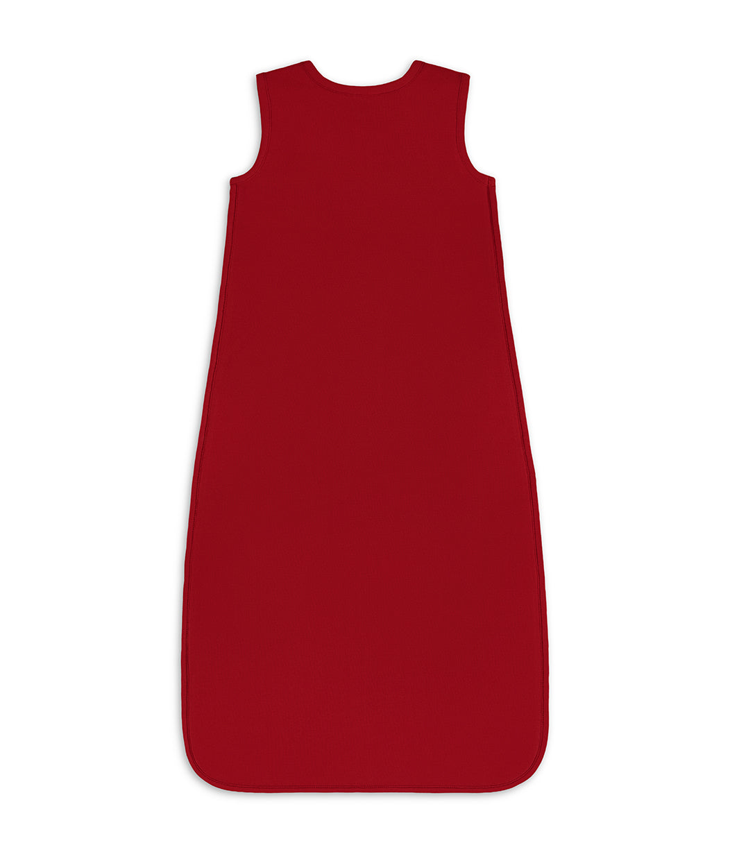 Sacco nanna senza maniche 1.5 TOG Pile di cotone Bordeaux Cuori ricamati