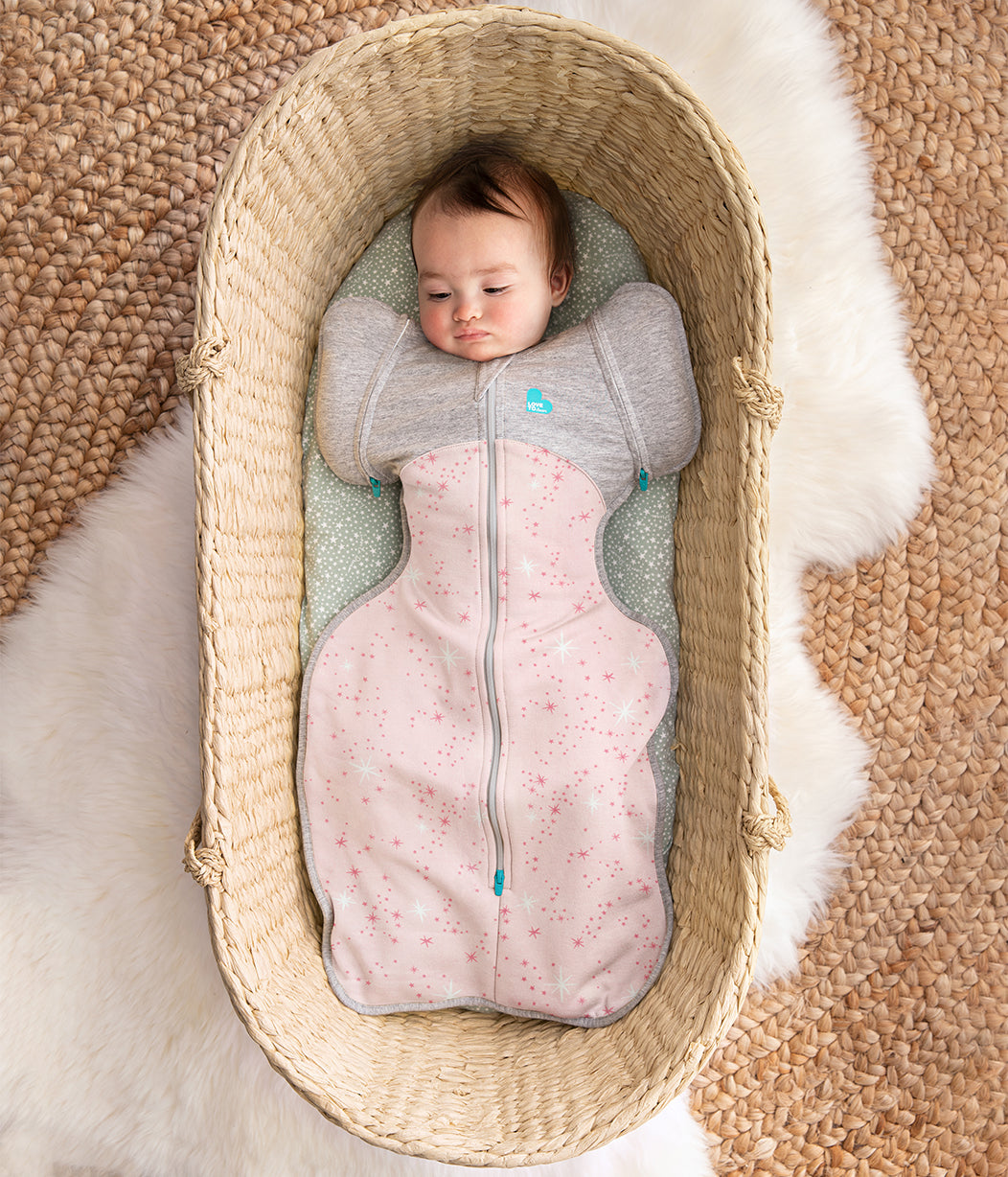 Swaddle Up™ Übergangspucksack 1.5 TOG Baumwolle Rosa Nordstern