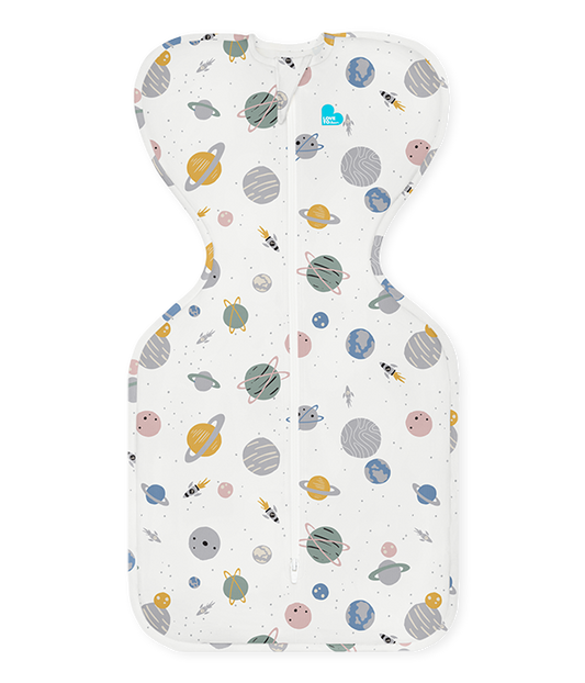 Borsa Swaddle Up™ leggera con motivo spaziale bianca