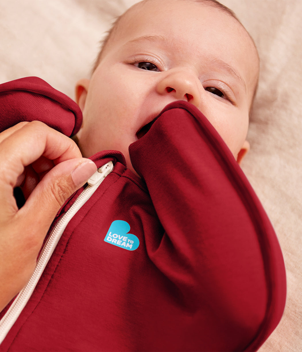 Swaddle Up™ Pucksack 1.0 TOG Baumwolle Bordeauxrot