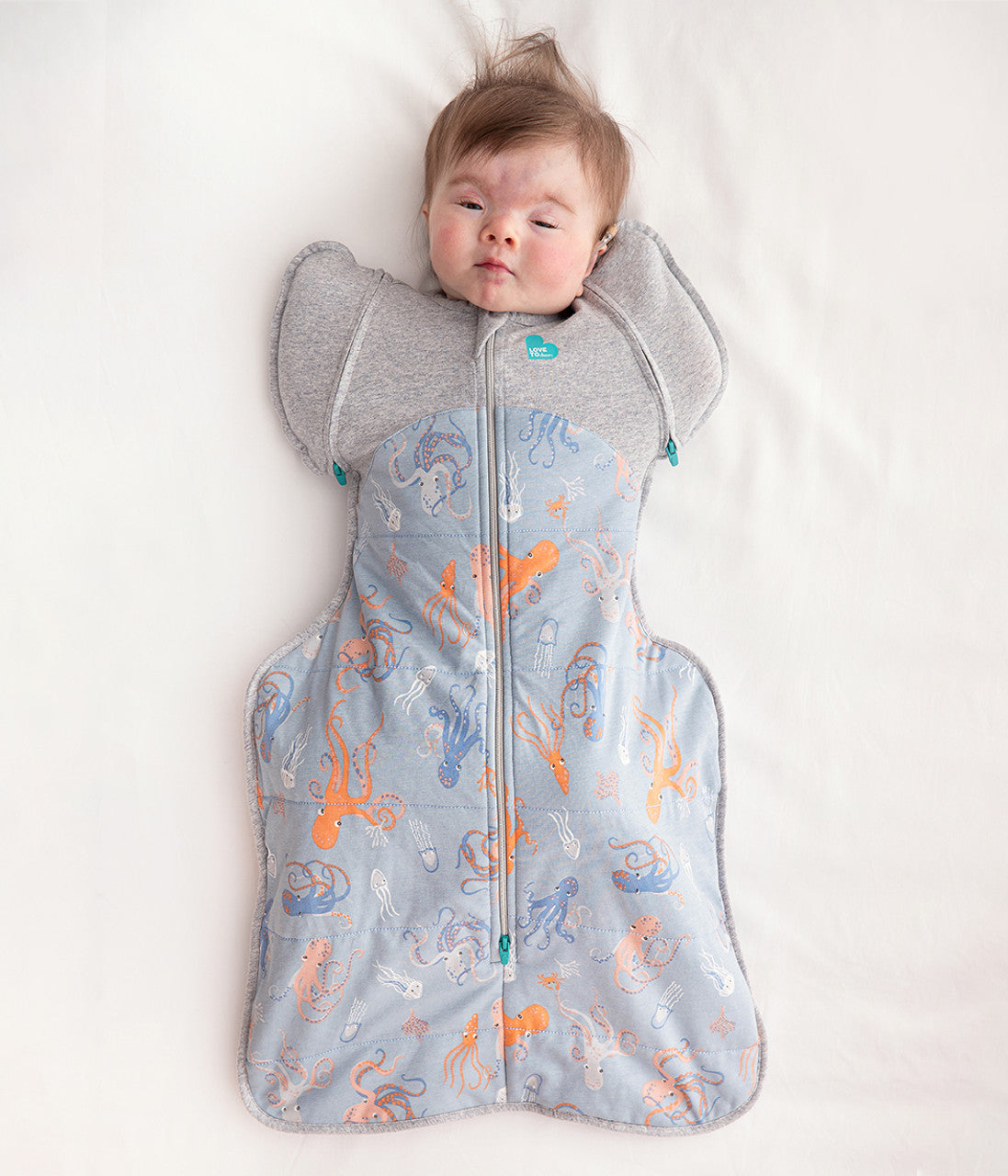 Swaddle Up™ Übergangspucksack Warmer Kraken in Chambray Blau