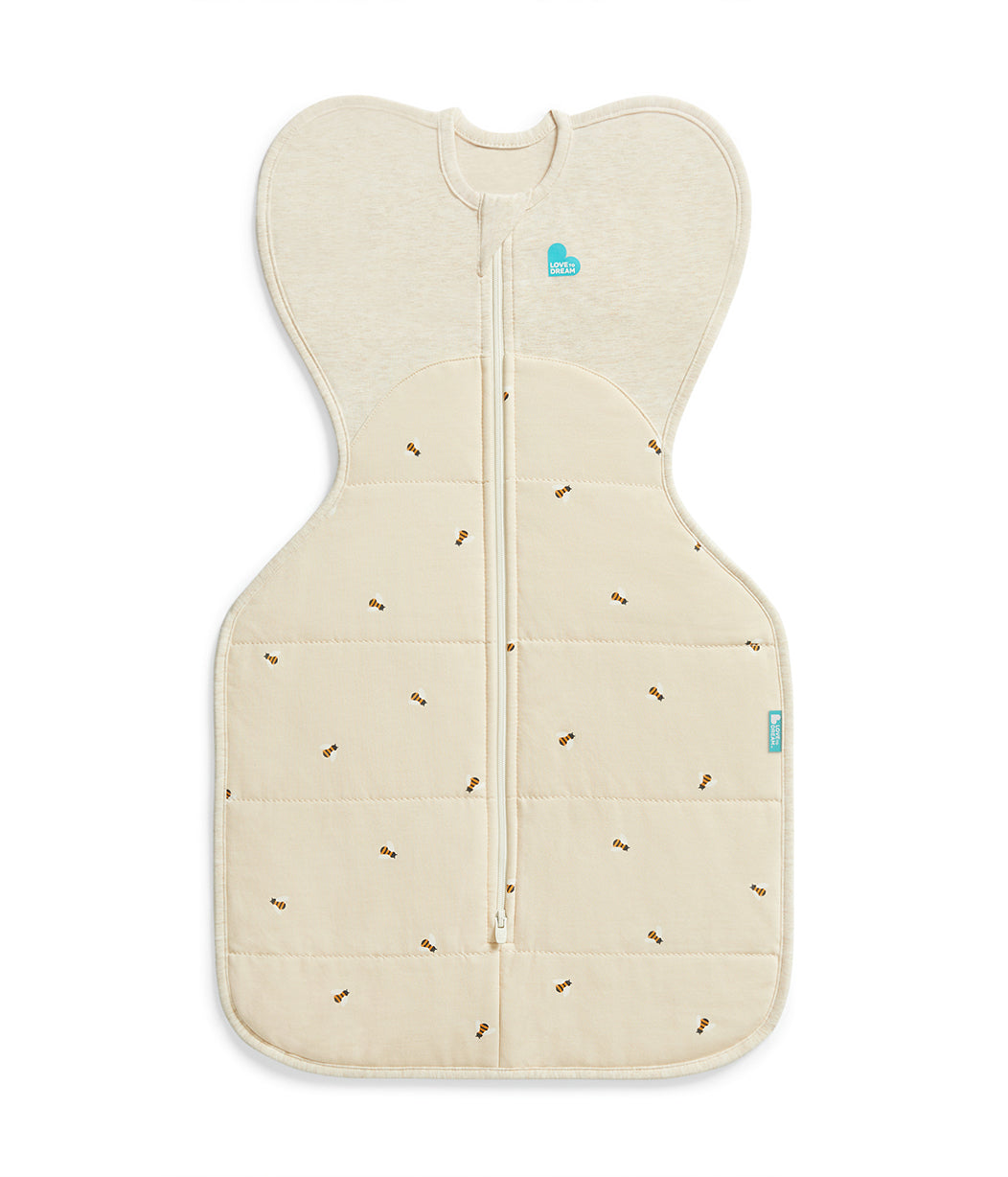 Swaddle Up™ 2.5 TOG Quilted Cotton Oatmeal Bees