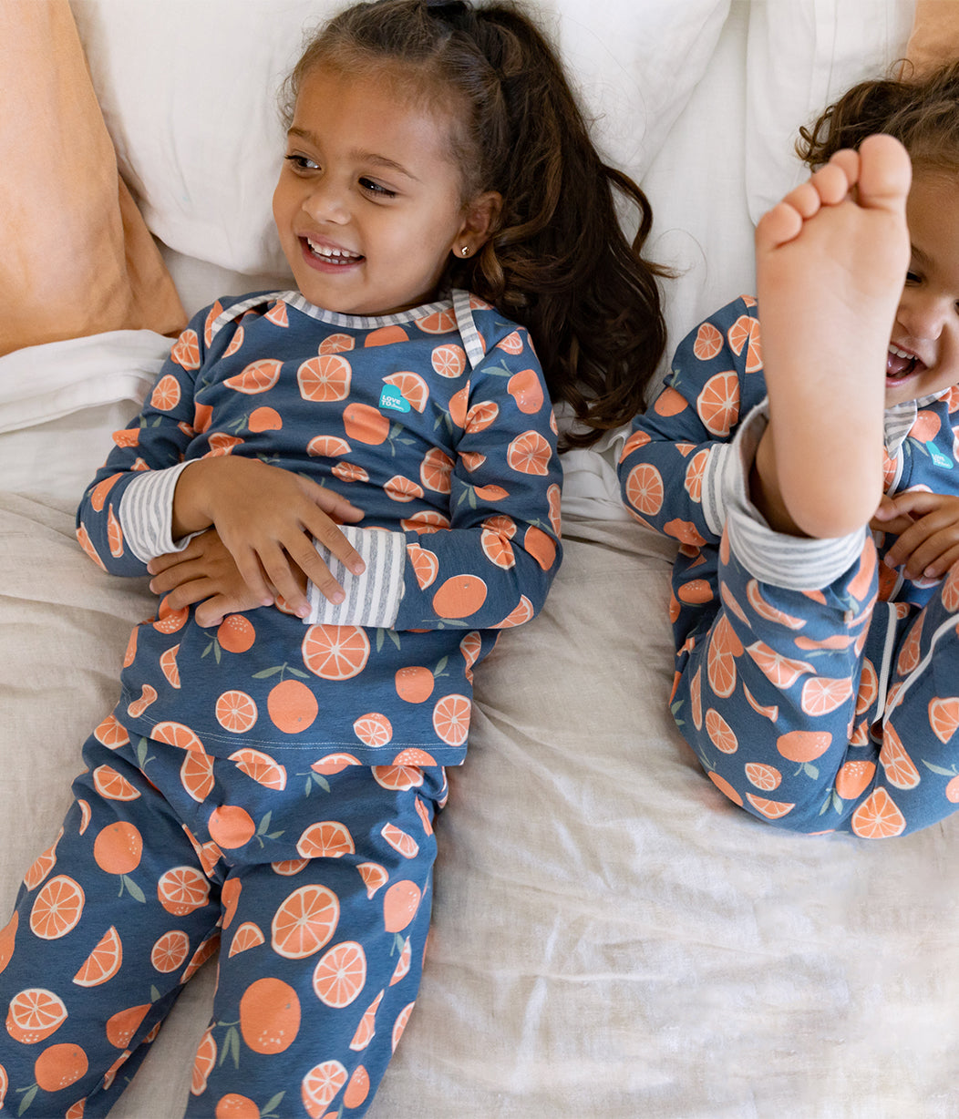 Kinder Langarm Pyjama-Set Denim Süsse Träume Baumwolle