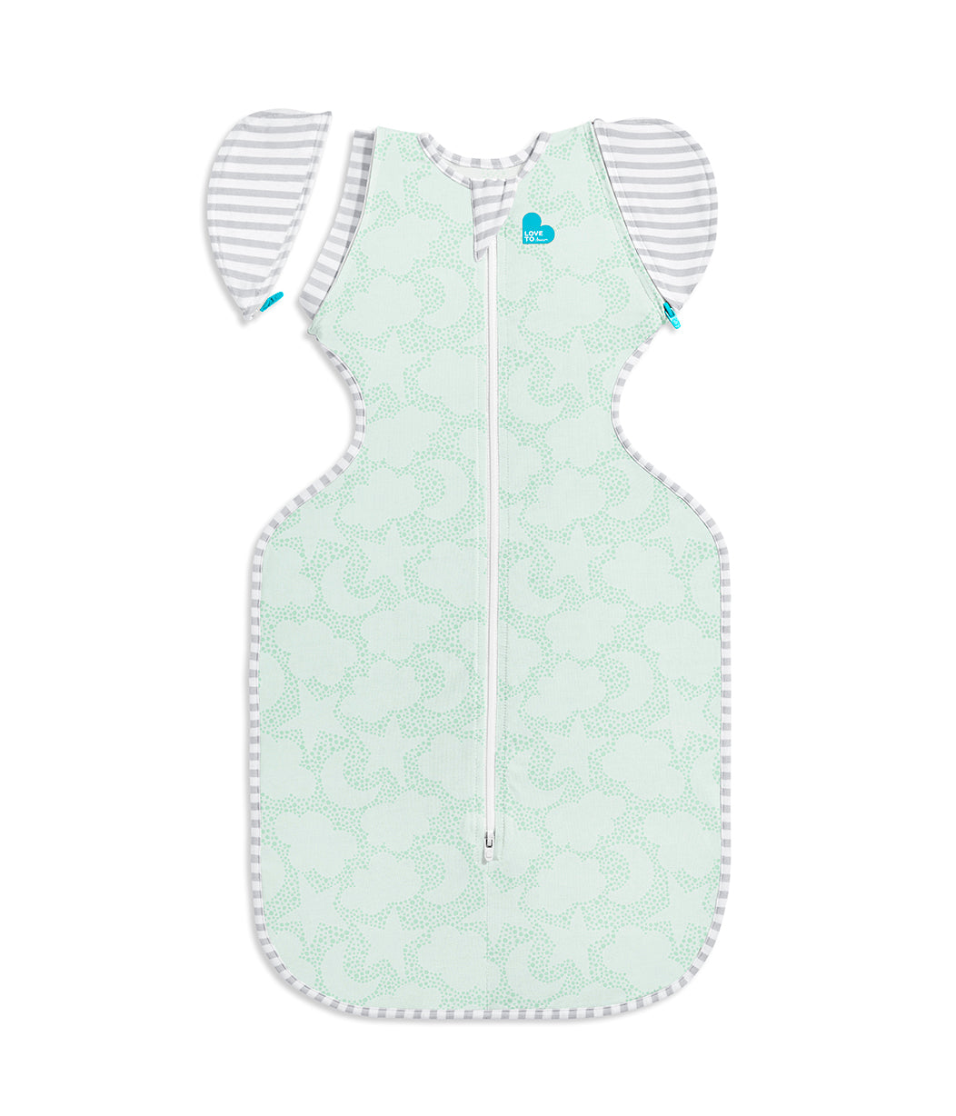 Swaddle Up™ Übergangspucksack Gemäßigt (20-24°C) Mintgrün Himmlische Punkte Bio-Baumwolle