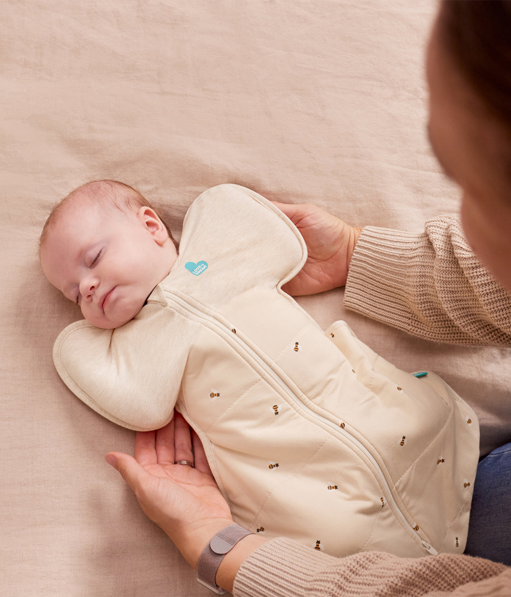 Swaddle Up™ 2.5 TOG Quilted Cotton Oatmeal Bees