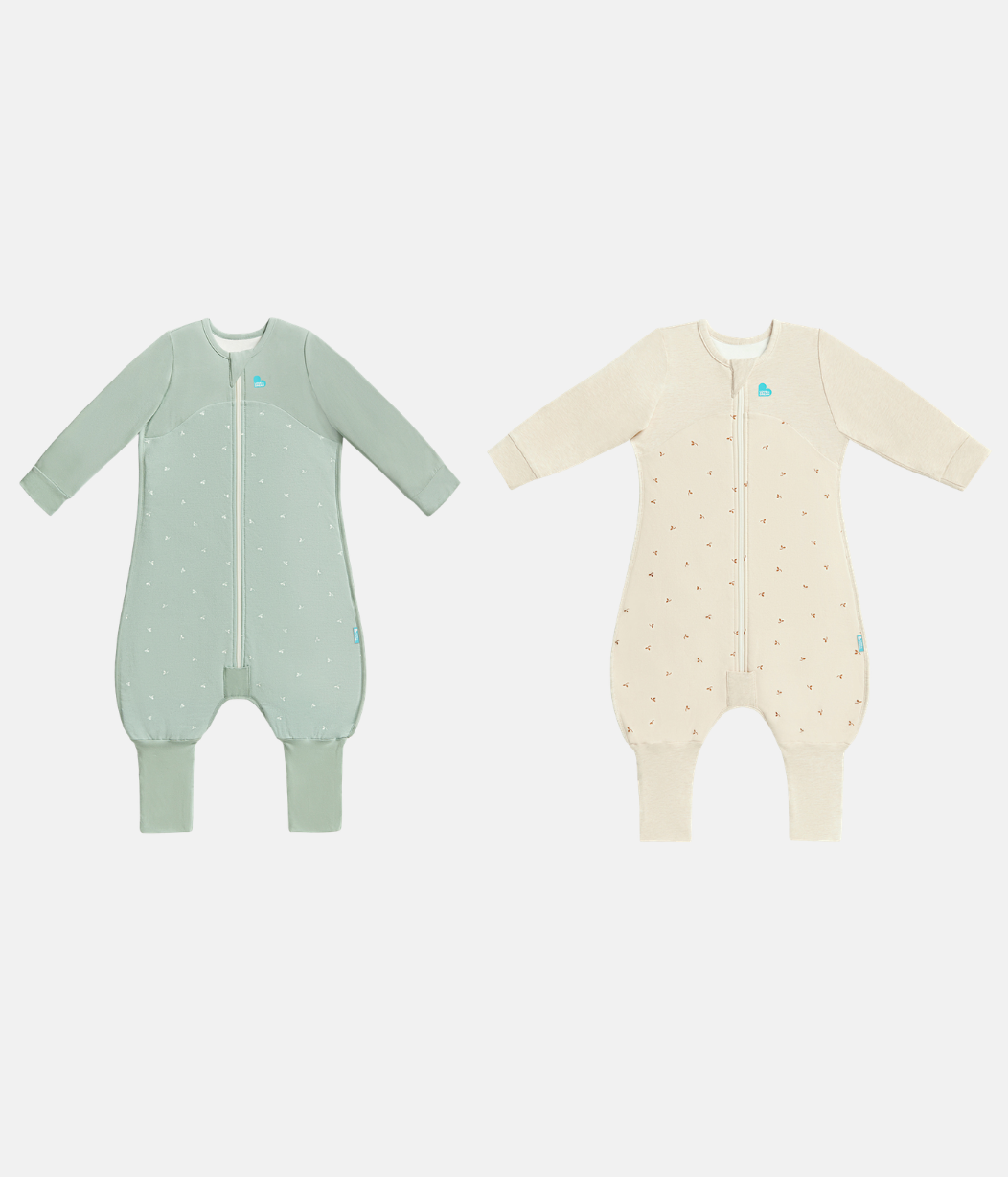 Schlafanzug-Set | 1,5 TOG | Oliv Zweige | Naturmeliert Zweige