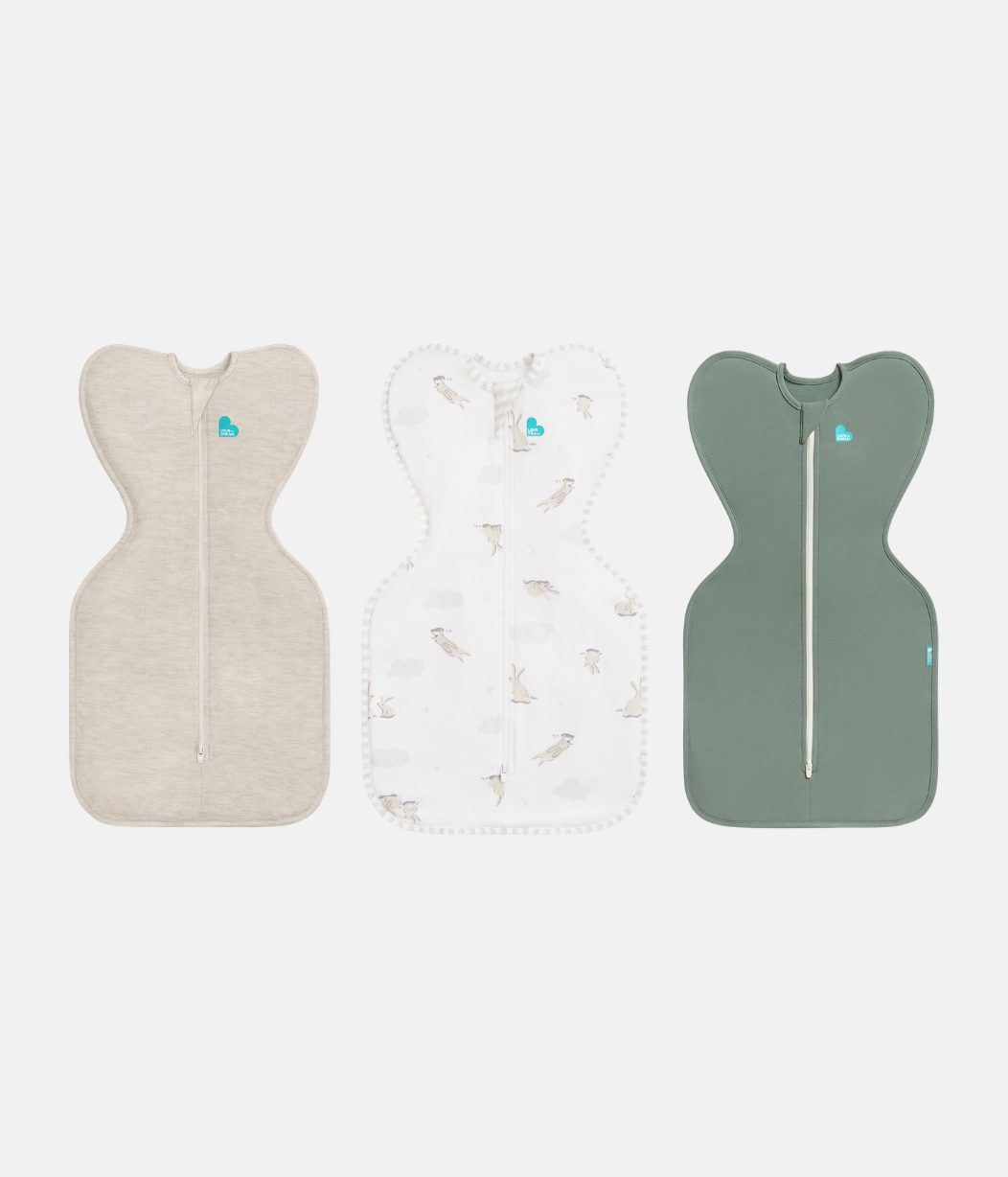 Swaddle Up Starter Set | 1,0 TOG | Bianco Nuvole Coniglietti | Bianco Sognatore | Mélange Naturale