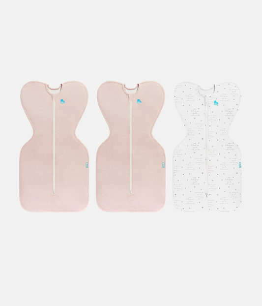 Swaddle Up Starter Set | 1,0 TOG | Bianco Nuvole Coniglietti | Bianco Sognatore | Mélange Naturale