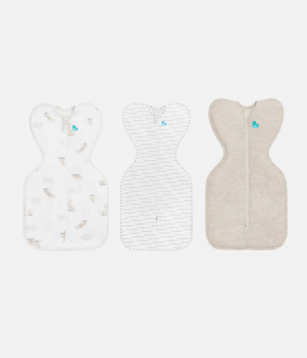 Swaddle Up Starter Set | 1,0 TOG | Bianco Nuvole Coniglietti | Bianco Sognatore | Mélange Naturale