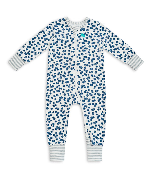 Strampler Baumwolle Denim Blaubeeren