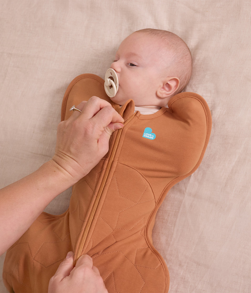 Swaddle Up™ Sacco Nanna 2.5 TOG Cotone Nocciola Stella Trapuntata
