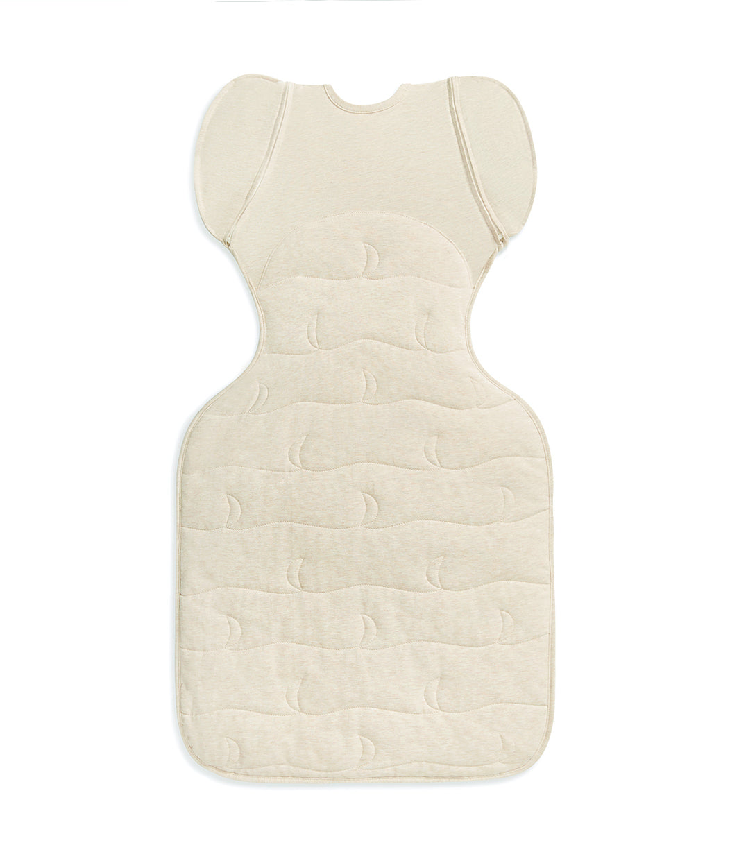 Swaddle Up™ 2-in-1 Sacco nanna di transizione 3.5 TOG Cotone trapuntato Naturale melange Luna trapuntata