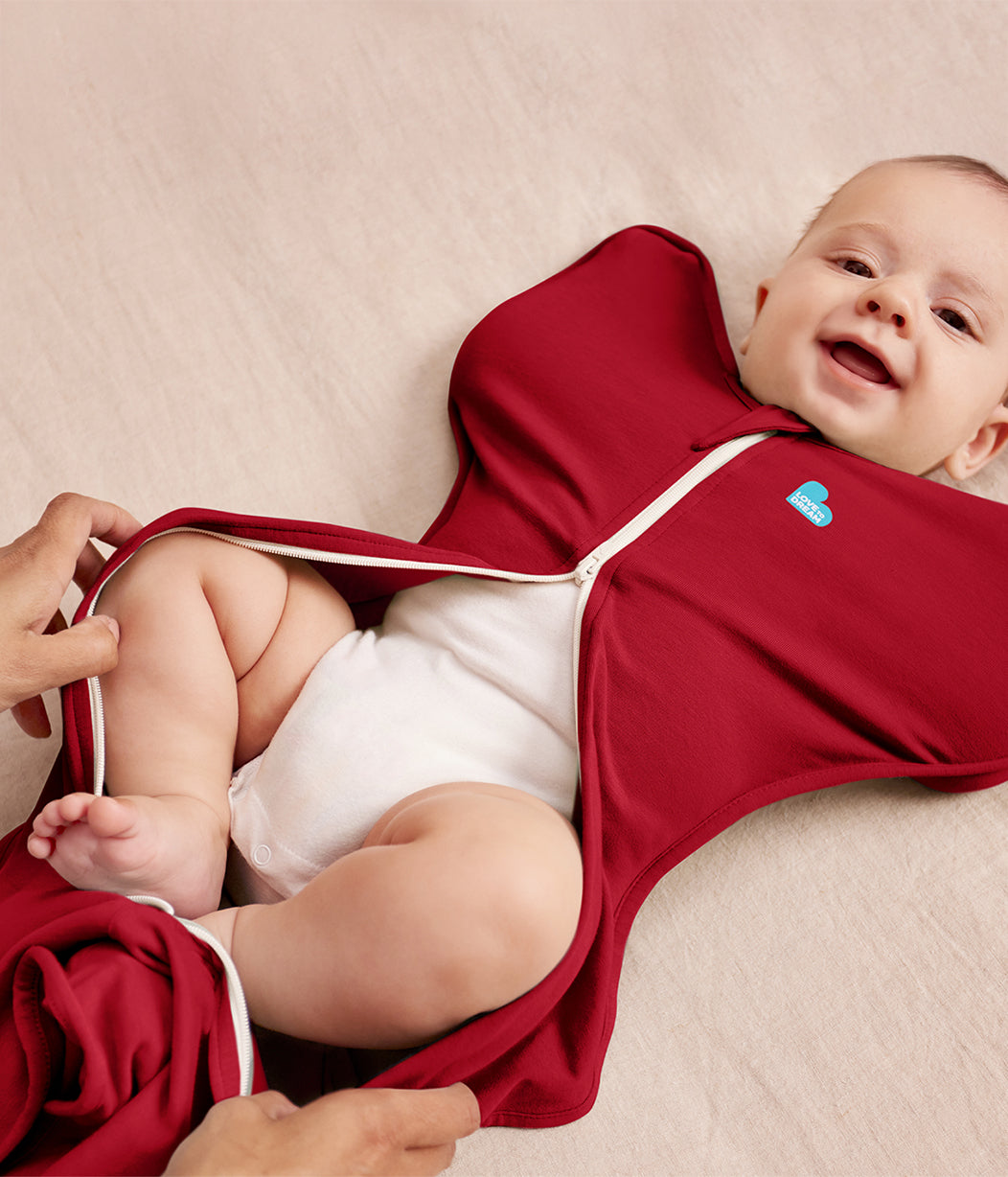 Swaddle Up™ Pucksack 1.0 TOG Baumwolle Bordeauxrot