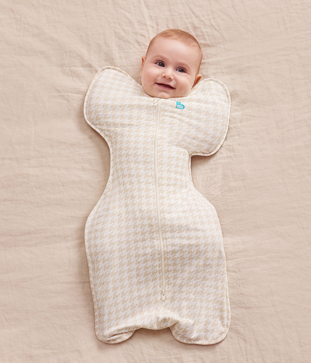 Swaddle Up™ Fascia contenitiva 1.0 TOG Cotone Beige Pied-de-poule
