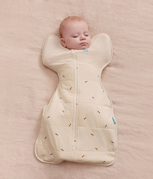 Swaddle Up™ Fascia contenitiva 2.5 TOG Cotone trapuntato Naturale melange Api