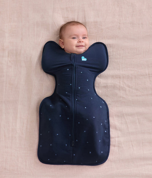 Swaddle Up Starter Bundle | 1.5 | 2.5 | 3.5 TOG | Marine Twinkle Embroidery | Storm Blue Pebbles | Marine Quilted Star