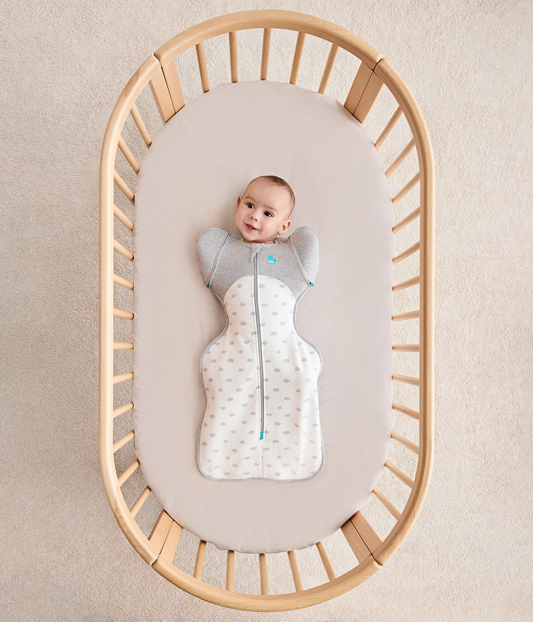 Sacco a pelo di transizione Swaddle Up™ 1,5 TOG in cotone bianco Mini Cloud