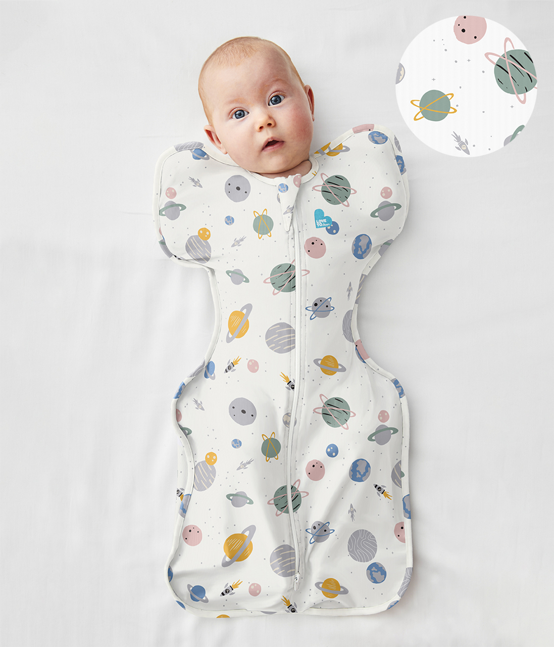 Swaddle Up™ Pucksack Leicht Platzmuster Weiß