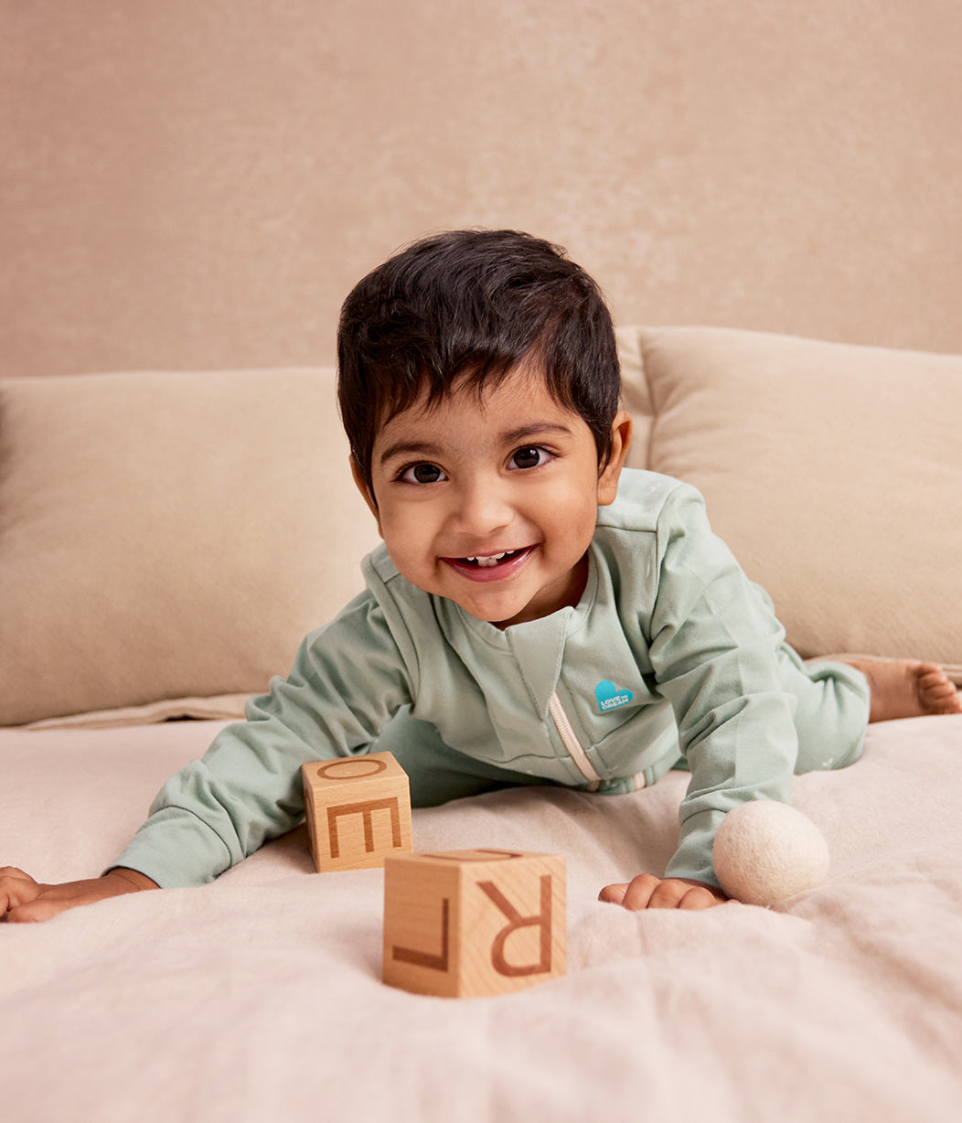 Sleep Suit Long Sleeve 1.5 TOG Cotton Olive Twigs