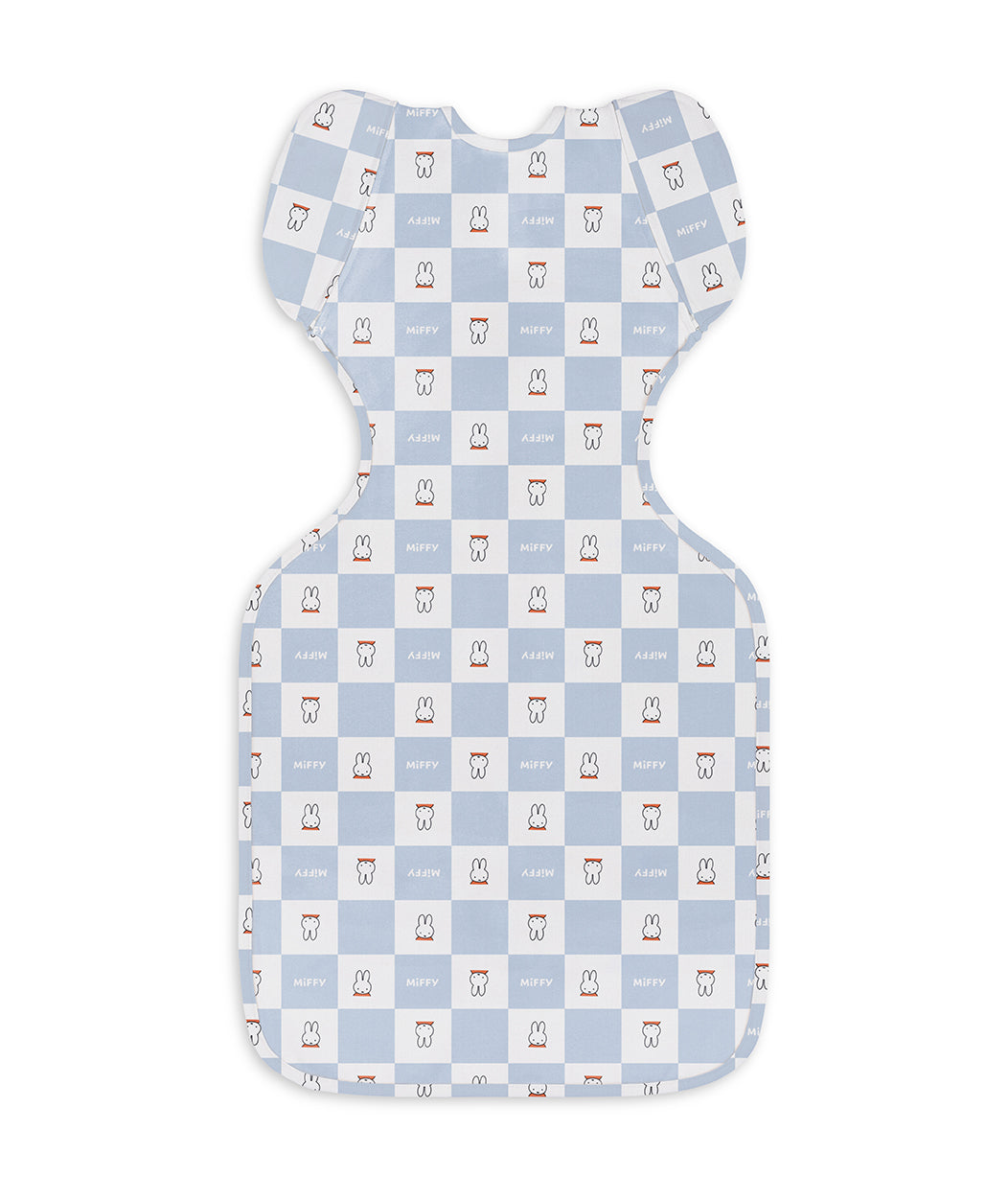 Sacco nanna trasformabile Swaddle Up™ 2-in-1 1.0 TOG Cotone blu Fantasia a quadri Miffy