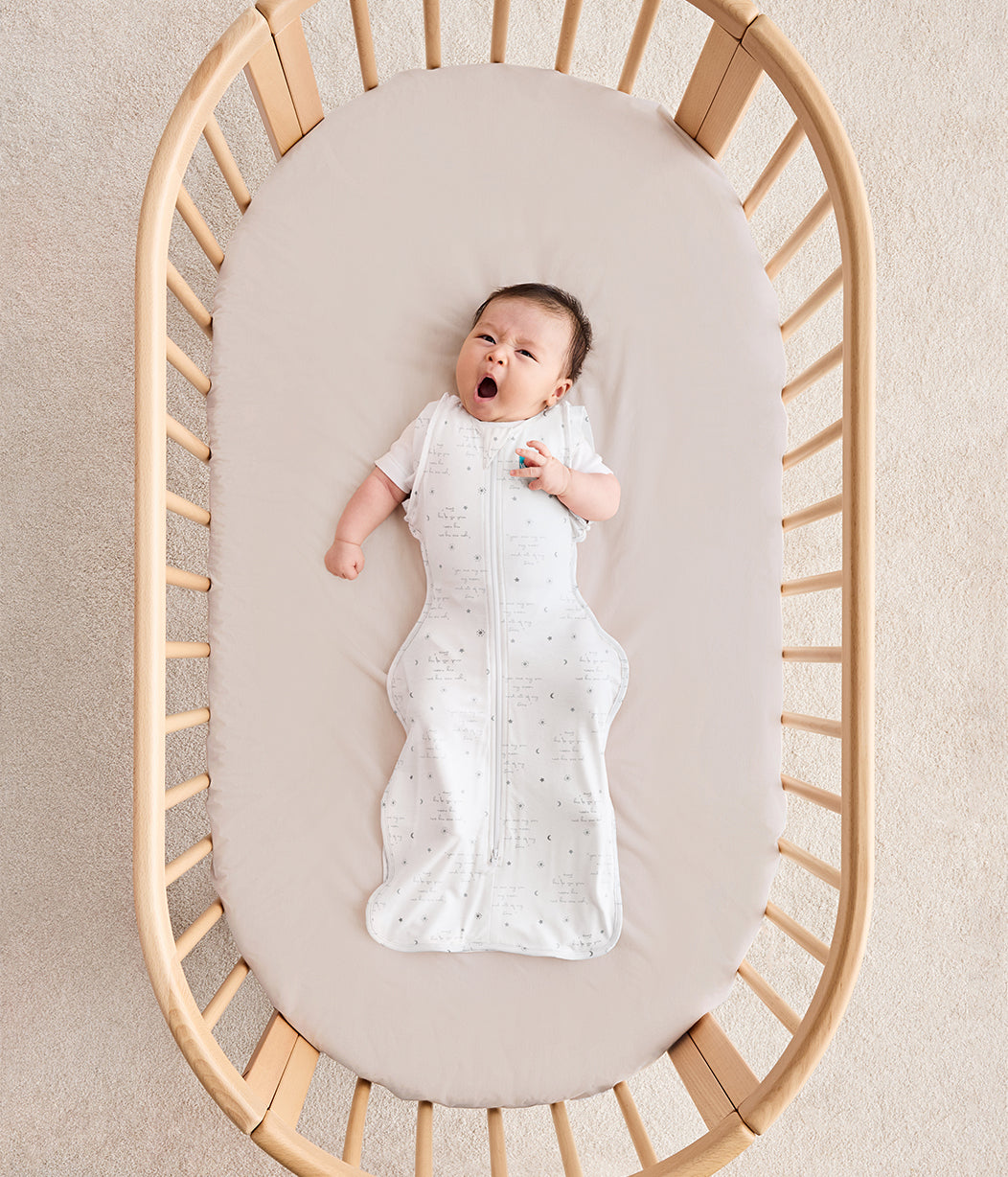 Swaddle Up™ 2-in-1 Übergangspucksack 0.2 TOG Baumwolle Weiß Du Bist Mein