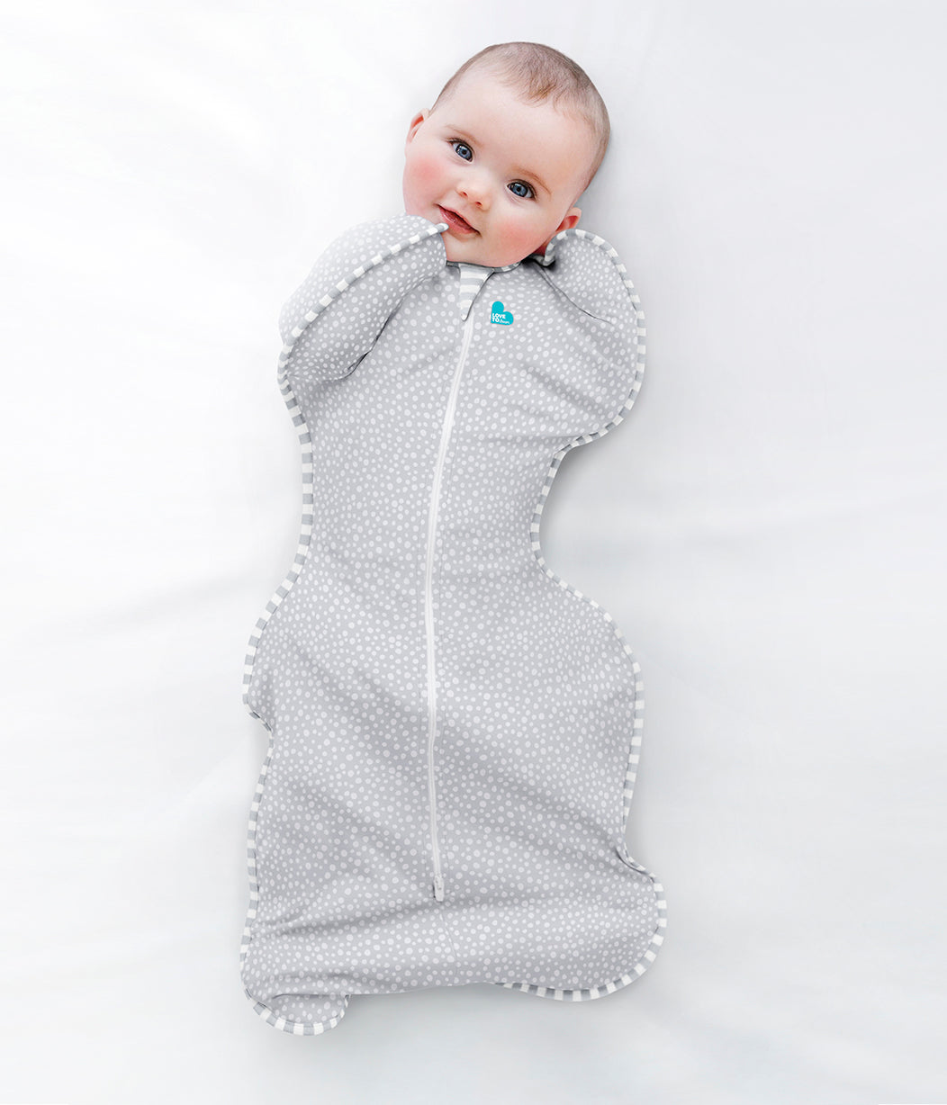 Borsa Swaddle Up™ in viscosa di bambù a pois grigia