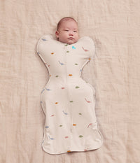 Swaddle Up™ 1.0 TOG Cotton Cream Dino Snore