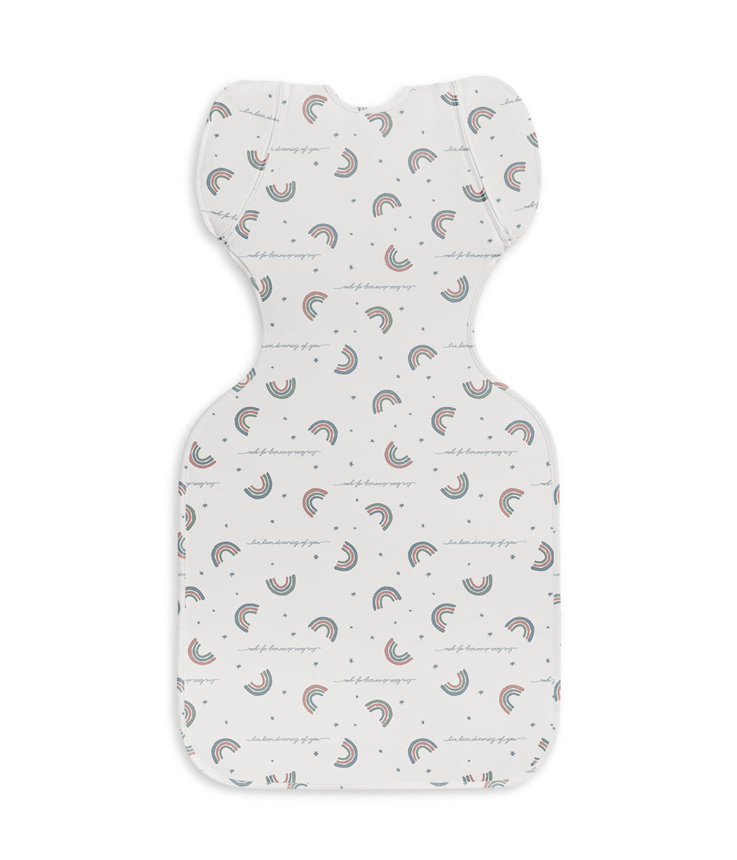 Swaddle Up™ Borsa per la fasciatura di transizione 1.0 TOG Cotone Bianco Rainbow Dream