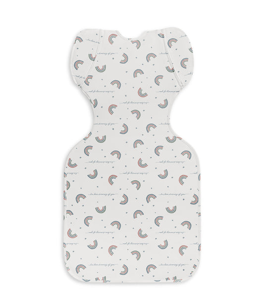 Swaddle Up™ Borsa per la fasciatura di transizione 1.0 TOG Cotone Bianco Rainbow Dream