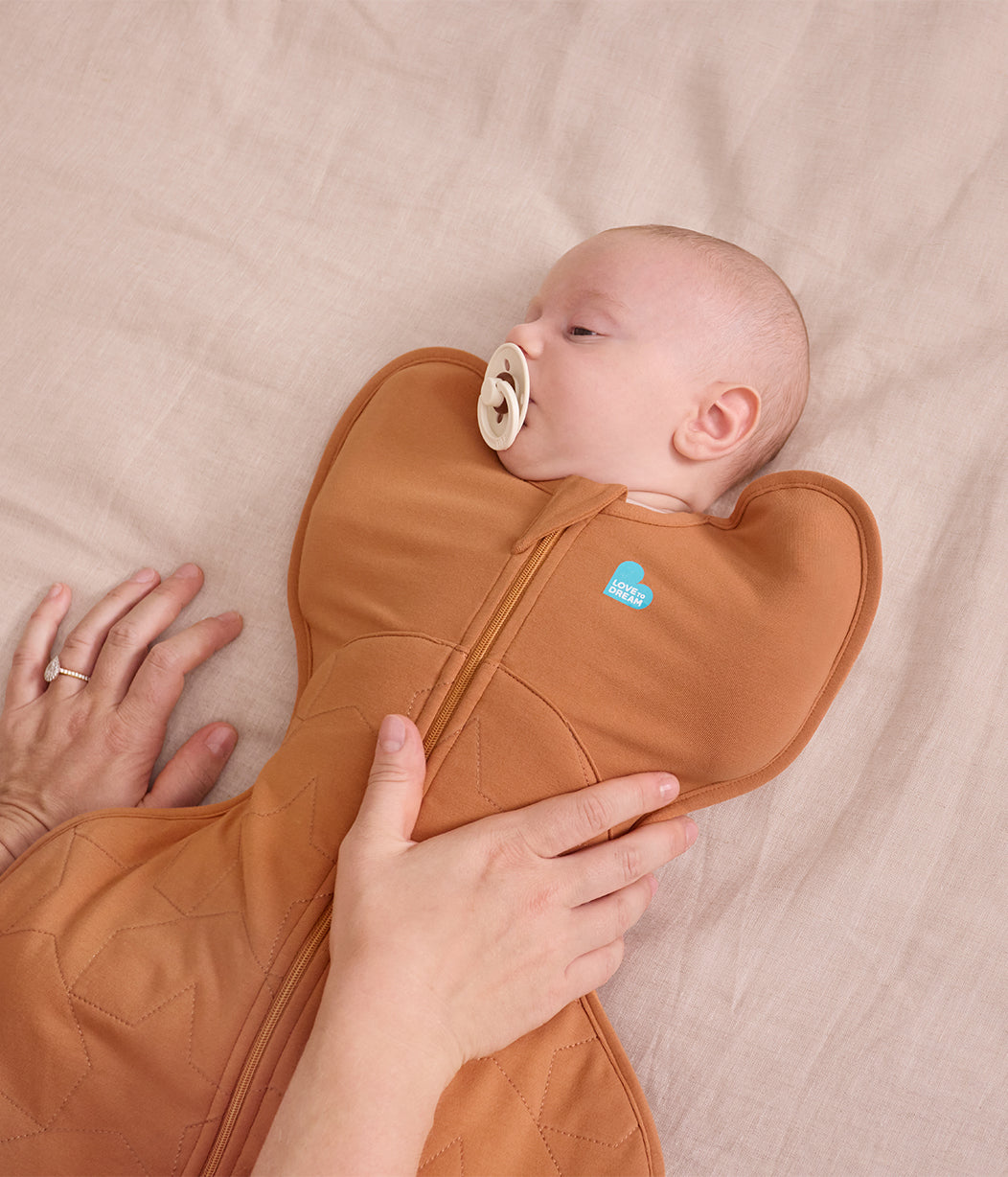 Swaddle Up™ Sacco Nanna 2.5 TOG Cotone Nocciola Stella Trapuntata