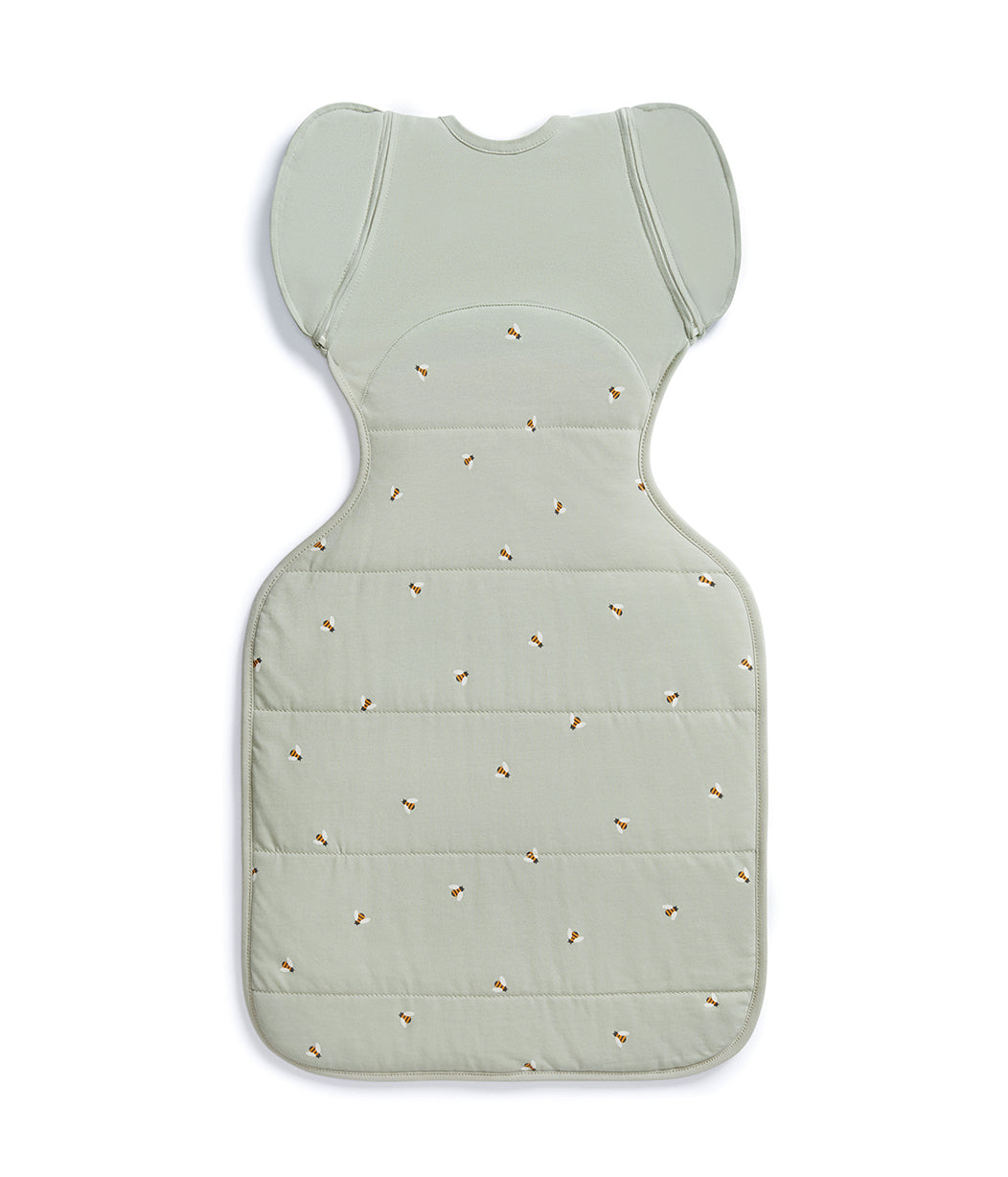 Swaddle Up™ Borsa per fasciatura di transizione 2,5 TOG in cotone Olive Bees