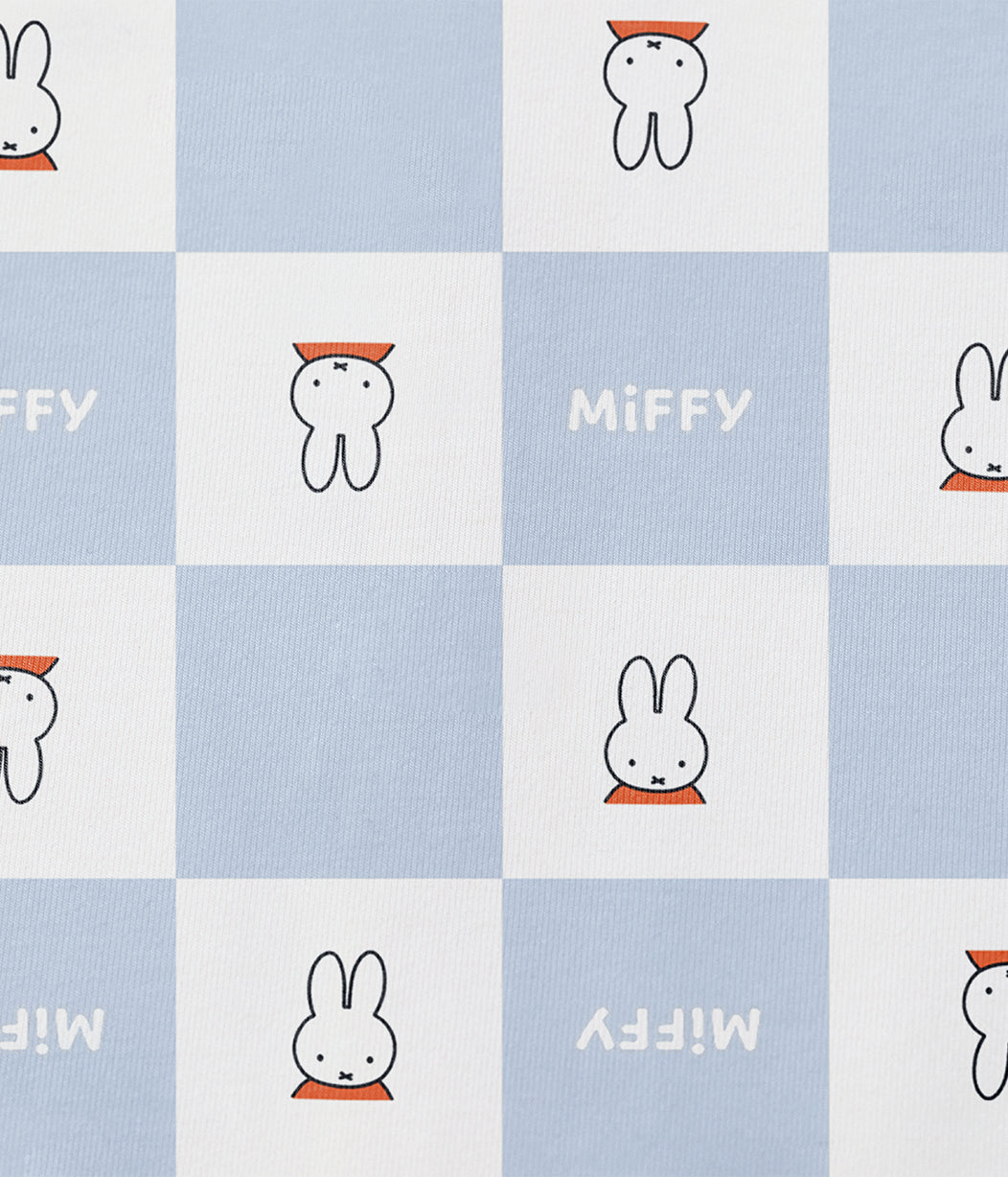 Sacco nanna trasformabile Swaddle Up™ 2-in-1 1.0 TOG Cotone blu Fantasia a quadri Miffy