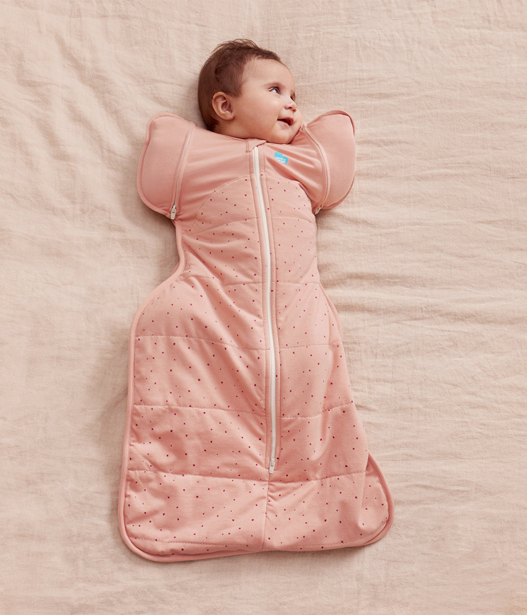 Sacco fasciatoio di transizione Swaddle Up™ 2,5 TOG in cotone rosa pietre