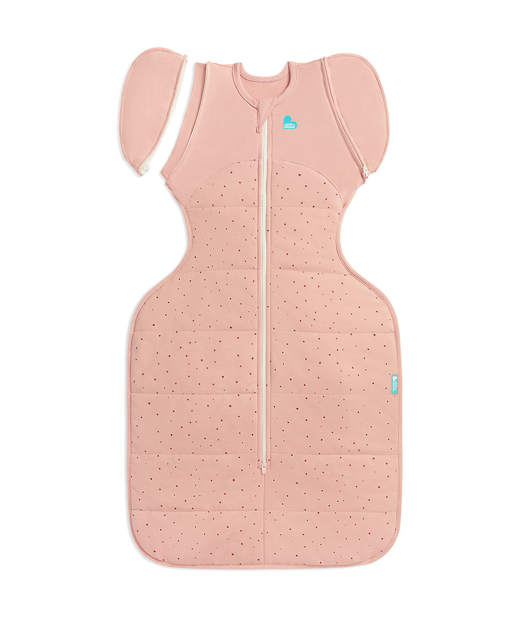 Sacco fasciatoio di transizione Swaddle Up™ 2,5 TOG in cotone rosa pietre