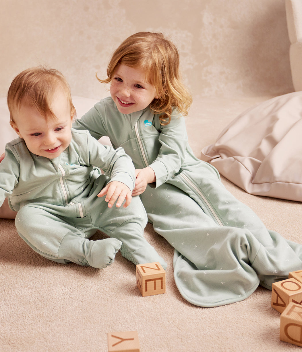 Sleep Bag Long Sleeve 1.5 TOG Cotton Olive Twigs